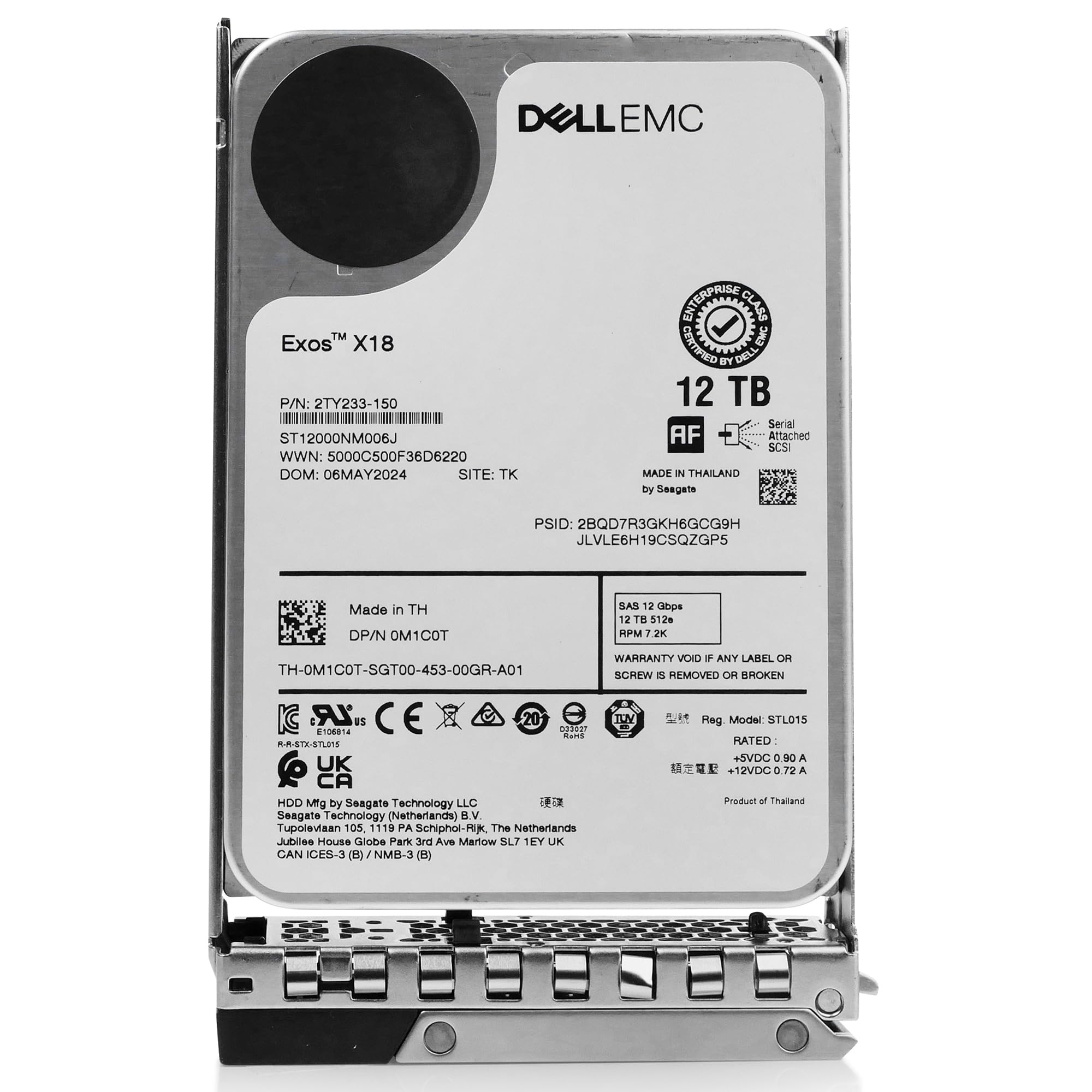 Amazon.com: Dell 0M1C0T 12TB 7.2K RPM SAS 12Gb/s 512e 3.5in